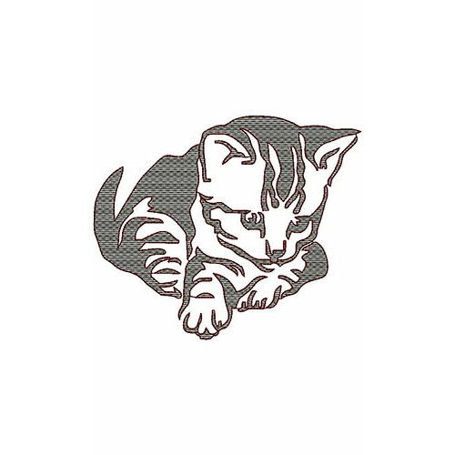 Cat Embroidery Design 24605