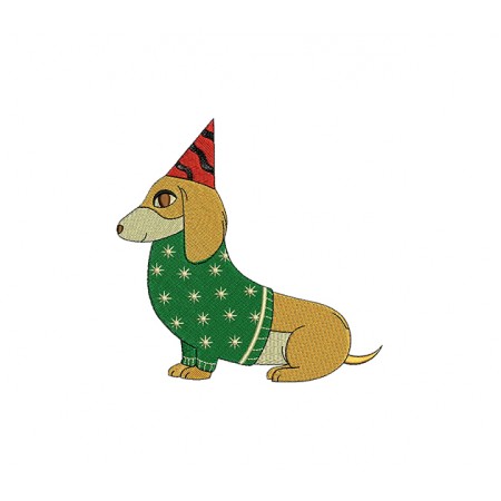 Dachshund Embroidery Design