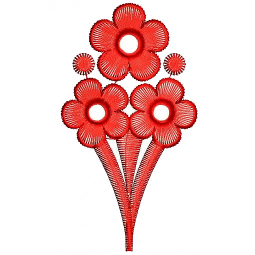 Daisy Flower Applique Embroidery Design 25701