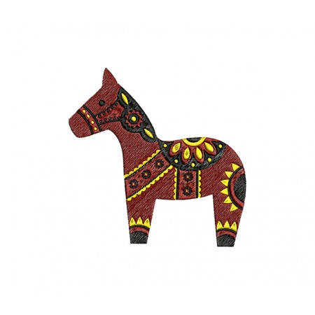 Dala Horse Embroidery Design