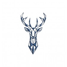 Deer Head Embroidery Design