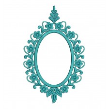 Decorative Embroidery Oval Frame