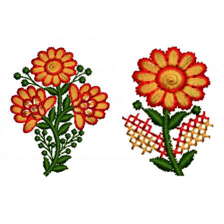 Decorative Floral Applique Embroidery