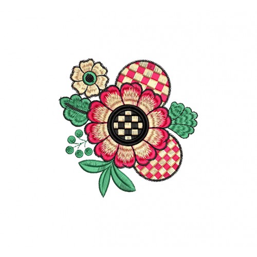 Decorative Flower Embroidery Pattern