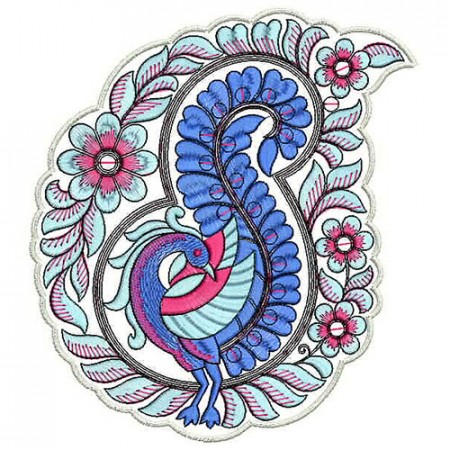 Peacock Machine Embroidery Design 24720