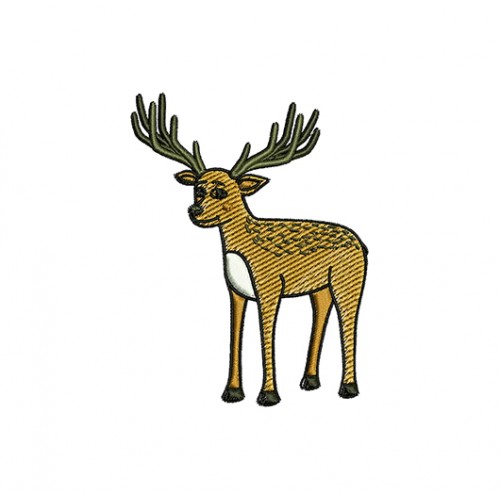 Deer Applique Embroidery Design