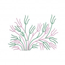  Delicate Leaf Butta Embroidery Design (2 Colors, 7.1cm x 10cm)