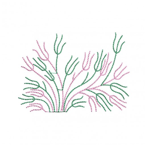  Delicate Leaf Butta Embroidery Design (2 Colors, 7.1cm x 10cm)