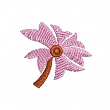  Delicate Lily Flower Embroidery Design (2 Colors, 3.7cm x 4cm)