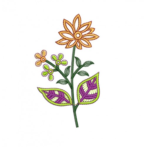 Dupatta Embroidery Design Flower