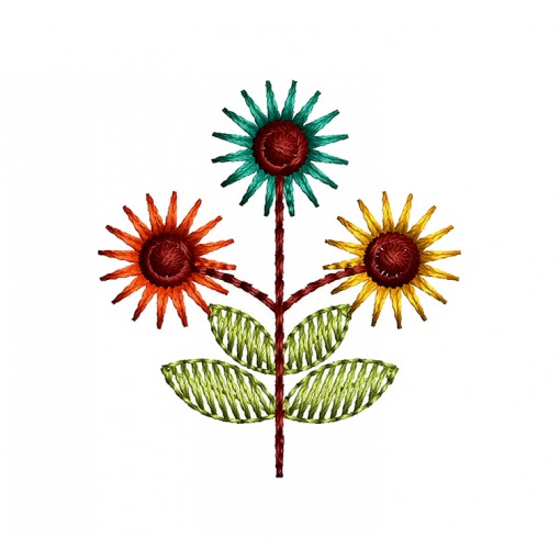 Easy Flower Embroidery Pattern