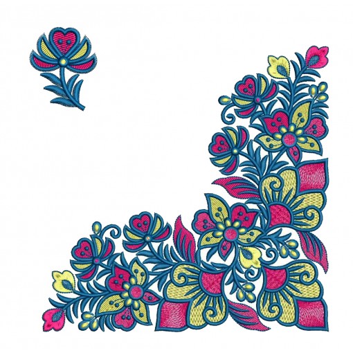 Elegant Corner Embroidery Design For Pillowcases Elegant Corner Embroidery Design For Pillowcases