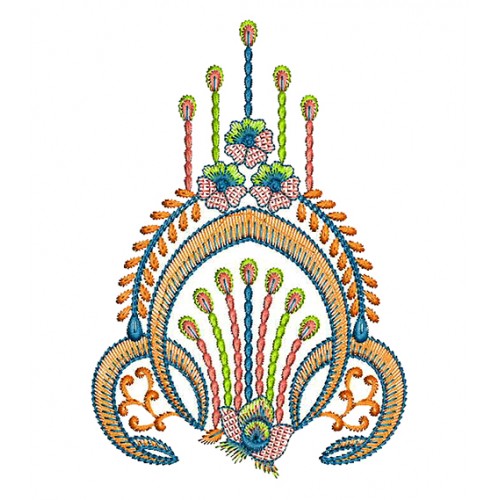 Elegant Patch Embroidery Machine Design