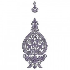 Elephant Applique Embroidery Design 24810
