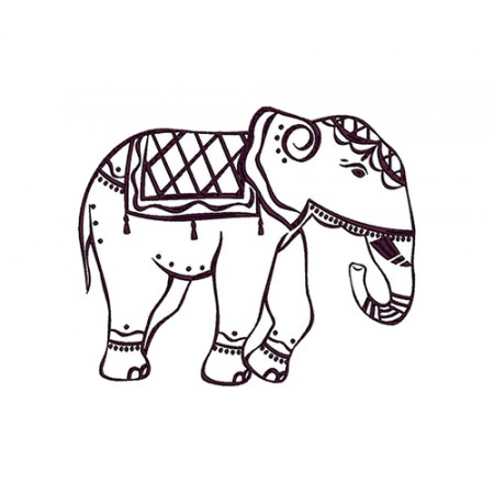 Elephant Embroidery For Kids Kurta