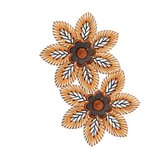 Delicate Floral Embroidery Design (Small, 3 Colors) Delicate Floral Embroidery Design (Small, 3 Colors)