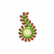 Delicate Saree Border Applique Embroidery Design (3 Colors, 2.7cm x 1.7cm)