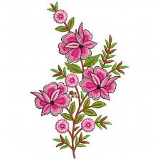  Delicate Flower Petals Blossom Beauty Embroidery Design