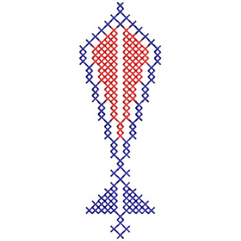 Enchanting Jalachara Cross Stitch Embroidery Design