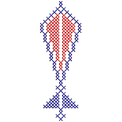 Enchanting Jalachara Cross Stitch Embroidery Design