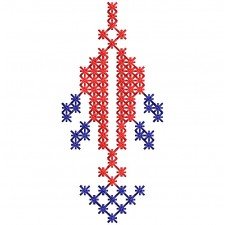 Delicate Traditional Cross Stitch Embroidery Design
