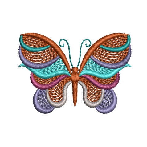 Vibrant Butterfly Applique Embroidery Design
