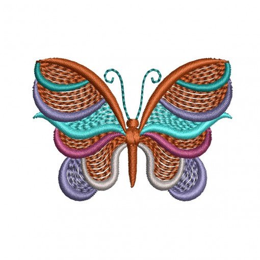  Vibrant Butterfly Applique Embroidery Design (8 Colors, 3.6cm x 5cm)