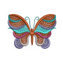 Vibrant Butterfly Applique Embroidery Design
