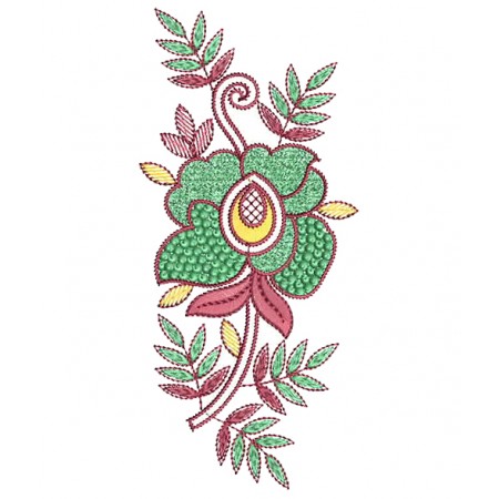 Embroidery Ethnic Flower