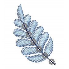 Embroidery Feather Style Leaf