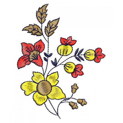 Embroidery Flower Design For Mens Shirt