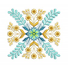 Embroidery Flower Quilt Pattern