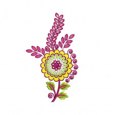 Embroidery For Floral Wine
