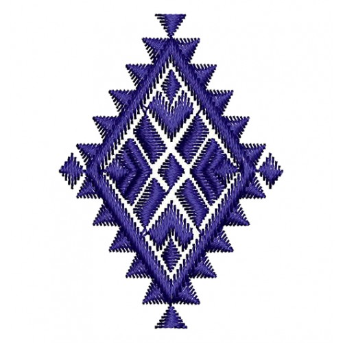 Embroidery Geometric Applique Design