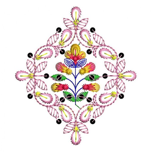 Embroidery Applique With Sequins