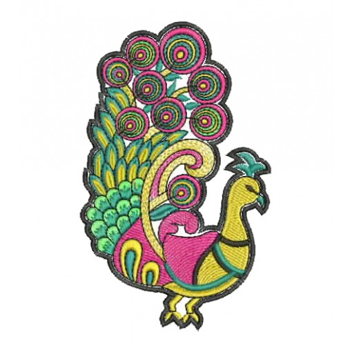 Embroidery Peacock Pattern