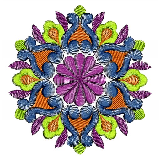Embroidery Rangoli Pattern For Saree