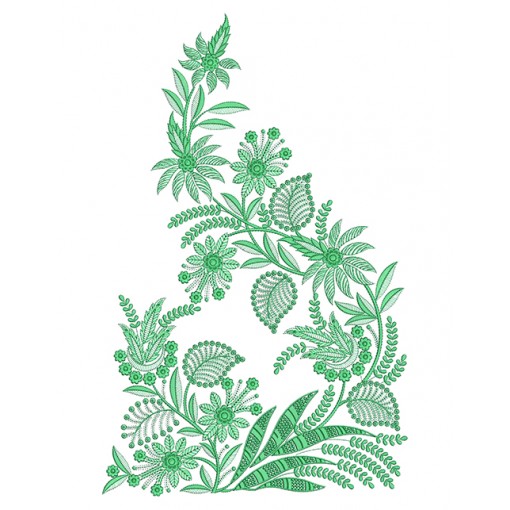 Embroidery With Vintage Decorative Pattern