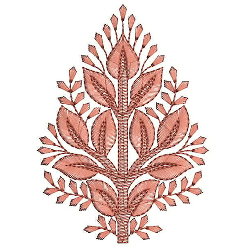 Emerald leaf Applique Embroidery Design 24829