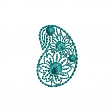 Exquisite Saree Butta Embroidery Design (1 Color, 2.5cm x 1.6cm)