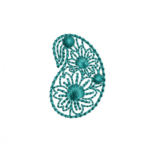 Exquisite Saree Butta Embroidery Design (1 Color, 2.5cm x 1.6cm)