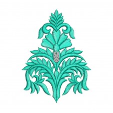 Fabric Floral Applique Embroidery Design