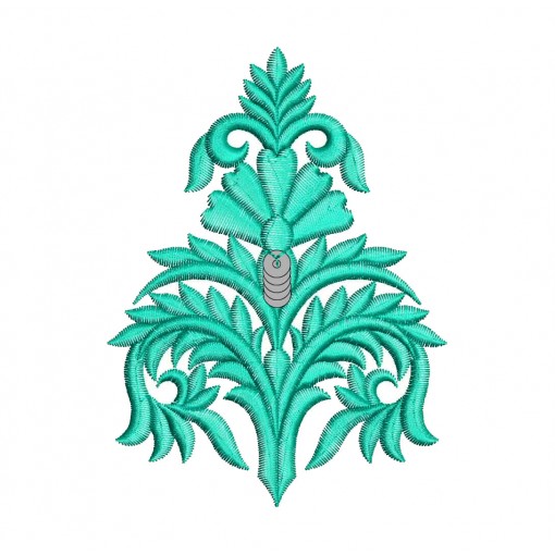 Fabric Floral Applique Embroidery Design