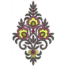 Fancy Floral Applique Embroidery Design 25984