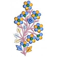 Fancy Flower Applique Embroidery Design 25963