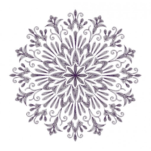 Fancy Flower Patch Embroidery Design 21225