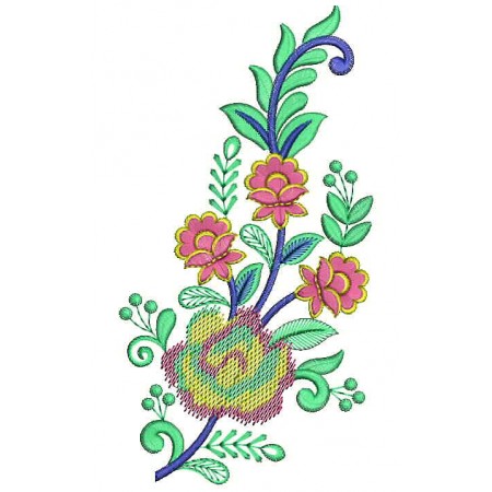 Fantastic Flower Embroidery Design 25001