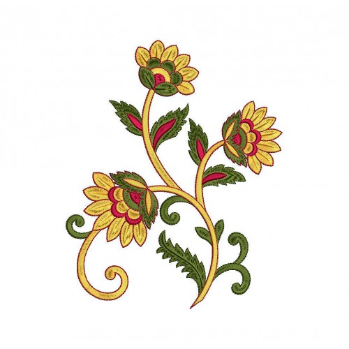 Fantasy Flower Patch Embroidery Design 16633