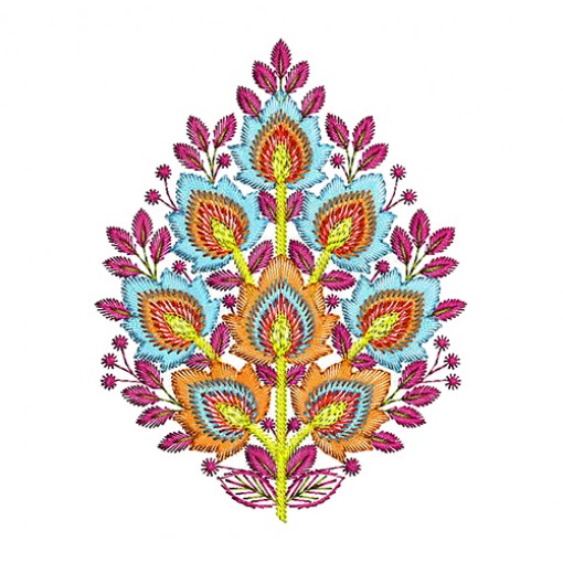 Feather Style Applique Embroidery