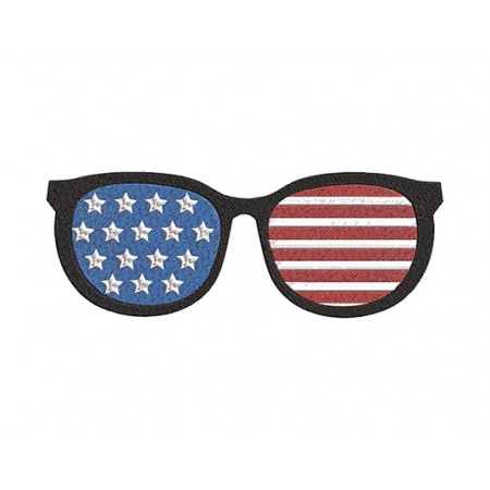 Female American Goggles USA Flag Embroidery Design